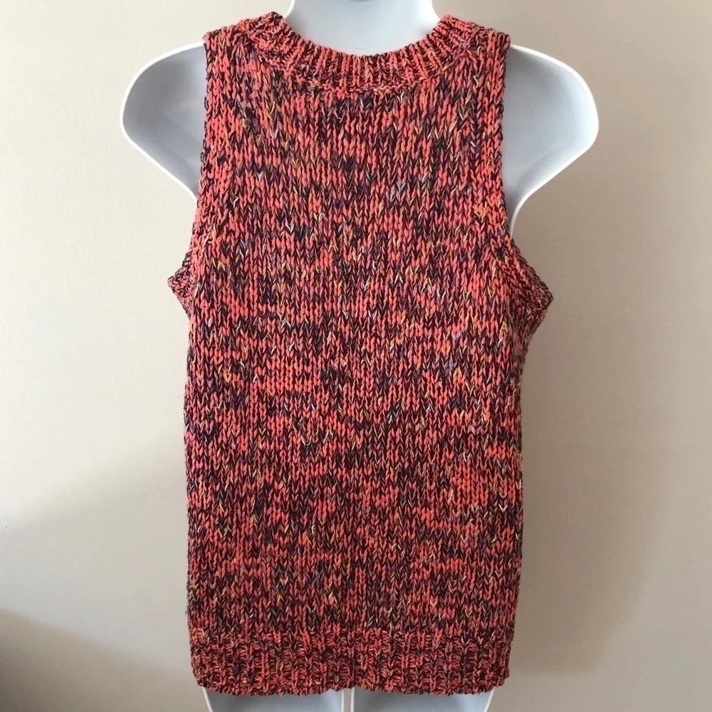 Loft sleeveless multi colored sweater￼